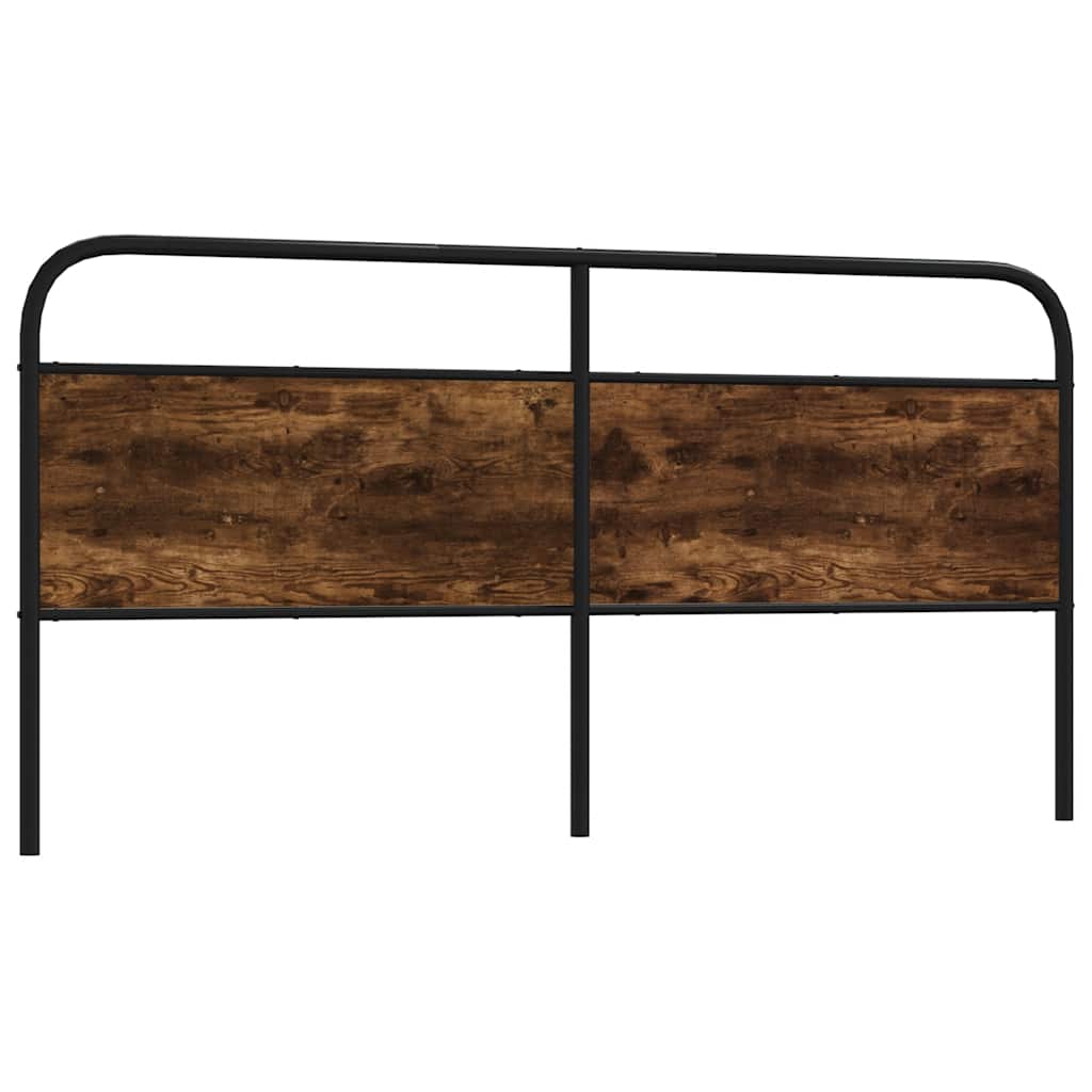 vidaXL Replace Headboard Smoked Oak 190 cm Steel and Engineered Wood