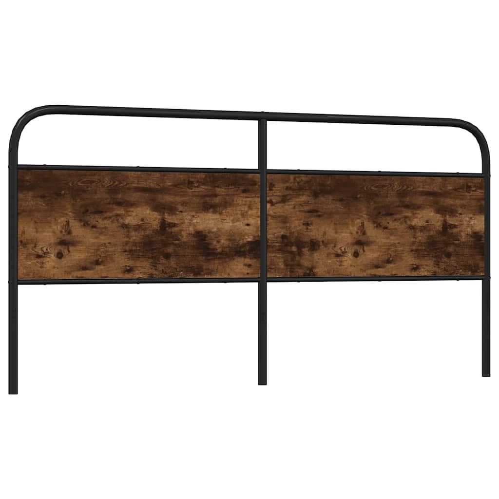vidaXL Replace Headboard Smoked Oak 190 cm Steel and Engineered Wood