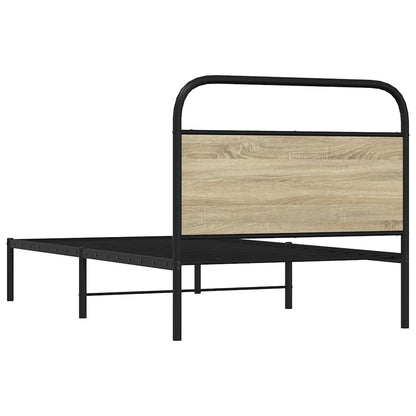 vidaXL Bed Frame Without Mattress 100x190 cm Sonoma Oak Engineered Wood