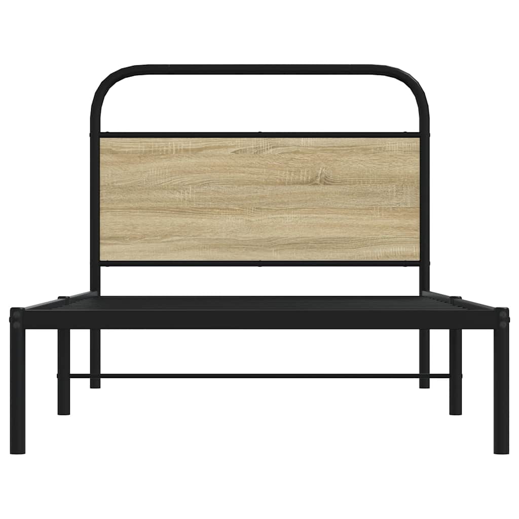 vidaXL Bed Frame Without Mattress 100x200 cm Sonoma Oak Engineered Wood