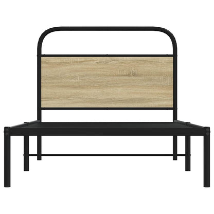 vidaXL Bed Frame Without Mattress 100x200 cm Sonoma Oak Engineered Wood