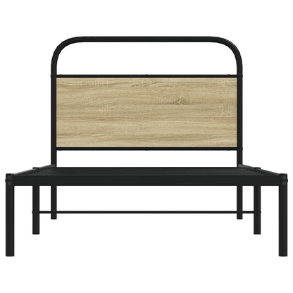 vidaXL Bed Frame Without Mattress 107x203 cm Sonoma Oak Engineered Wood