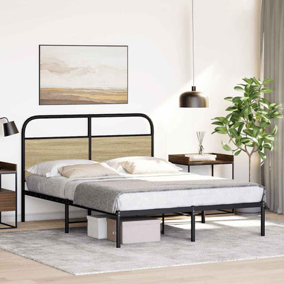 vidaXL Bed Frame Without Mattress 120x190 cm Small Double Sonoma Oak Engineered Wood