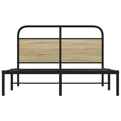 vidaXL Bed Frame Without Mattress 120x190 cm Small Double Sonoma Oak Engineered Wood