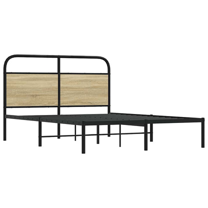 vidaXL Bed Frame Without Mattress 120x190 cm Small Double Sonoma Oak Engineered Wood
