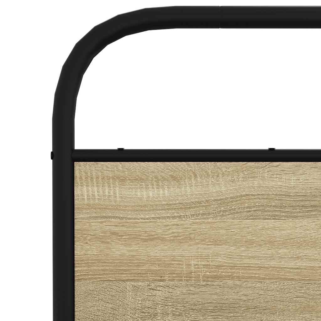 vidaXL Bed Frame Without Mattress 120x190 cm Small Double Sonoma Oak Engineered Wood
