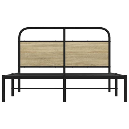 vidaXL Bed Frame Without Mattress 140x190 cm Sonoma Oak Engineered Wood