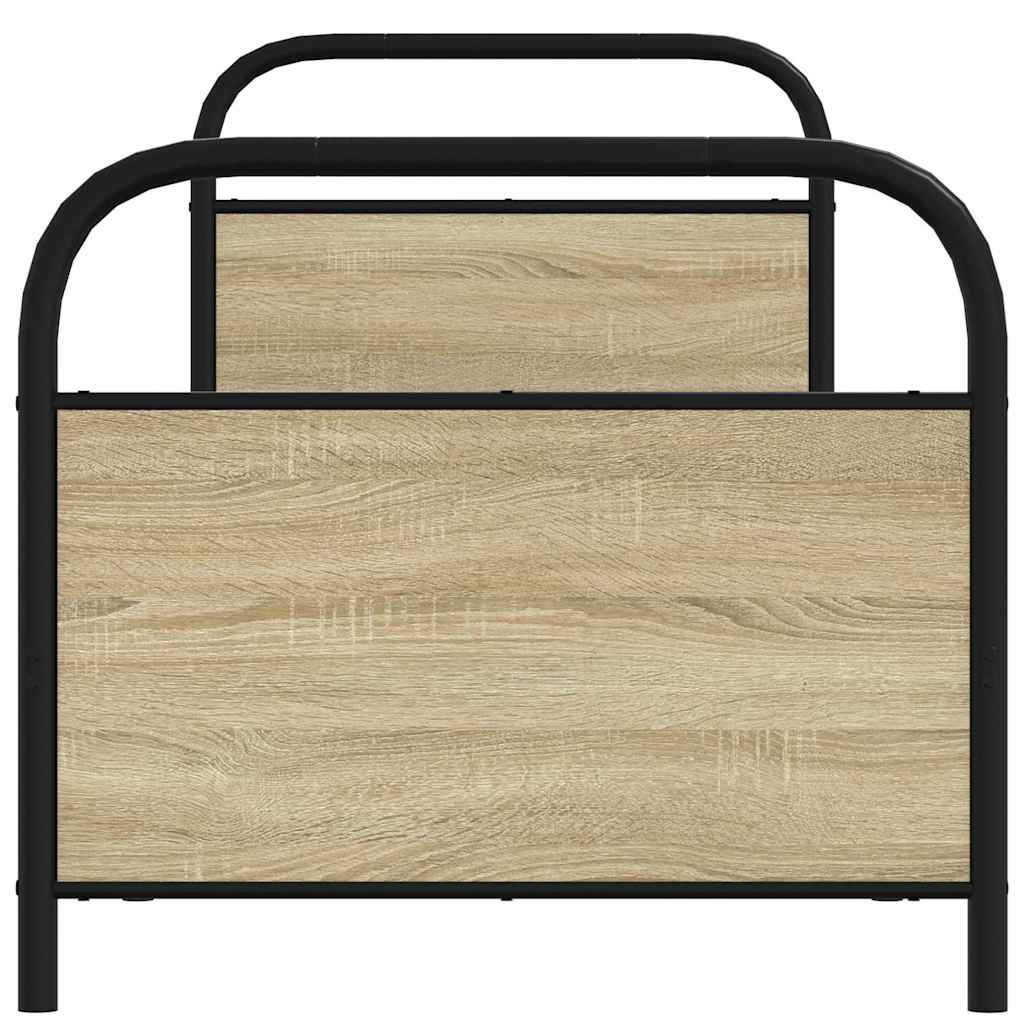 vidaXL Bed Frame Without Mattress 80x200 cm Sonoma Oak Engineered Wood
