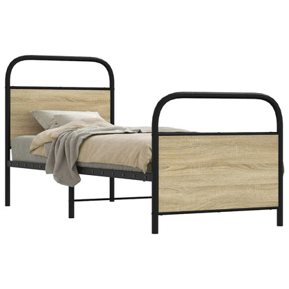 vidaXL Bed Frame Without Mattress 80x200 cm Sonoma Oak Engineered Wood