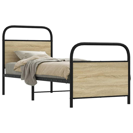vidaXL Bed Frame Without Mattress 80x200 cm Sonoma Oak Engineered Wood