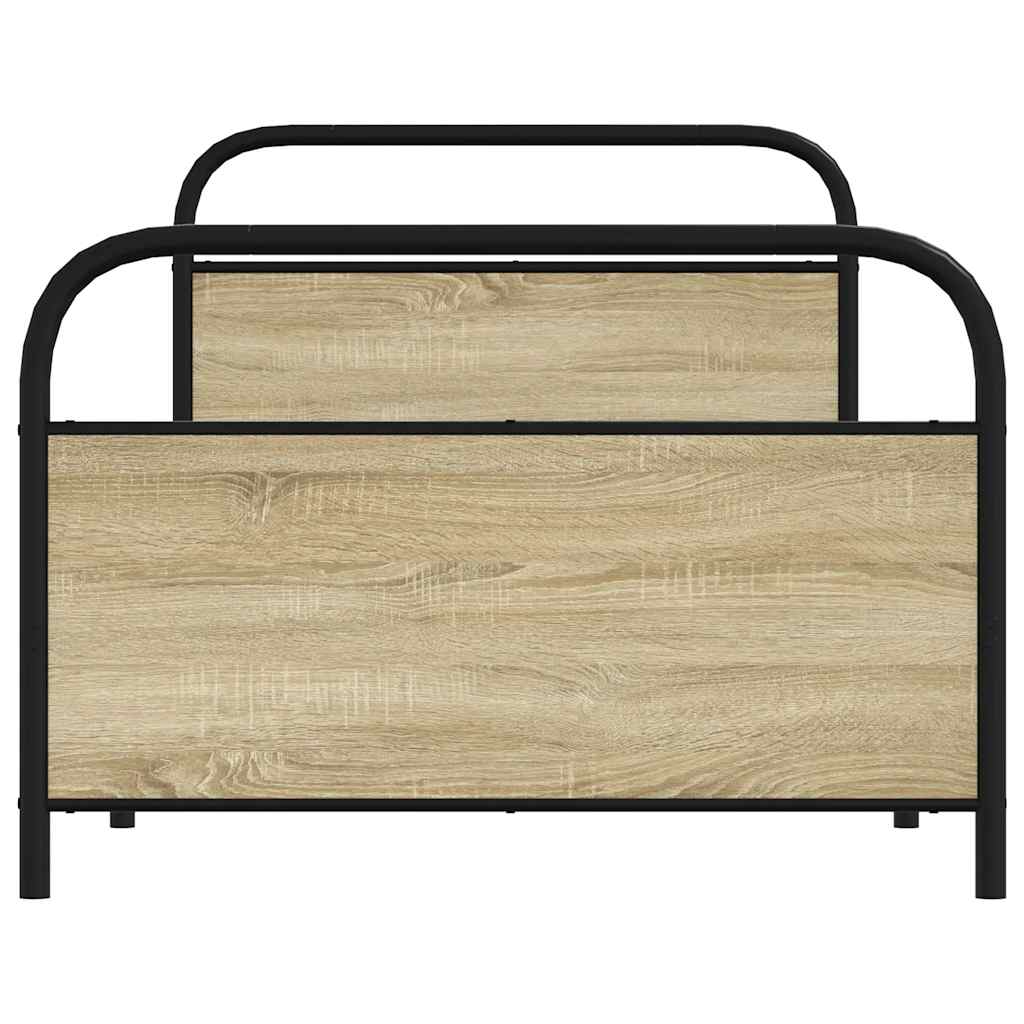 vidaXL Bed Frame Without Mattress 100x190 cm Sonoma Oak Engineered Wood