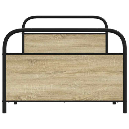 vidaXL Bed Frame Without Mattress 100x190 cm Sonoma Oak Engineered Wood
