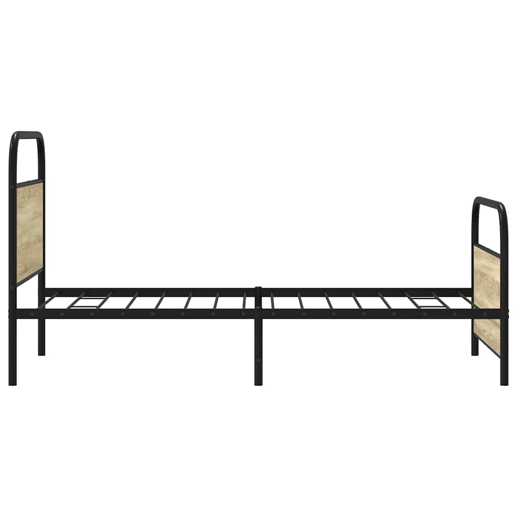 vidaXL Bed Frame Without Mattress 100x190 cm Sonoma Oak Engineered Wood