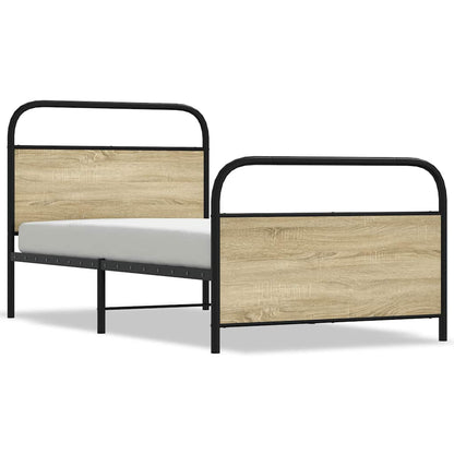 vidaXL Bed Frame Without Mattress 100x200 cm Sonoma Oak Engineered Wood