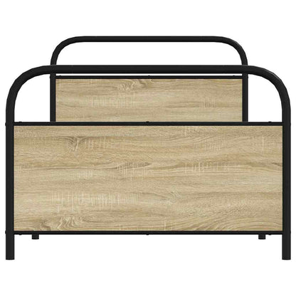 vidaXL Bed Frame Without Mattress 107x203 cm Sonoma Oak Engineered Wood
