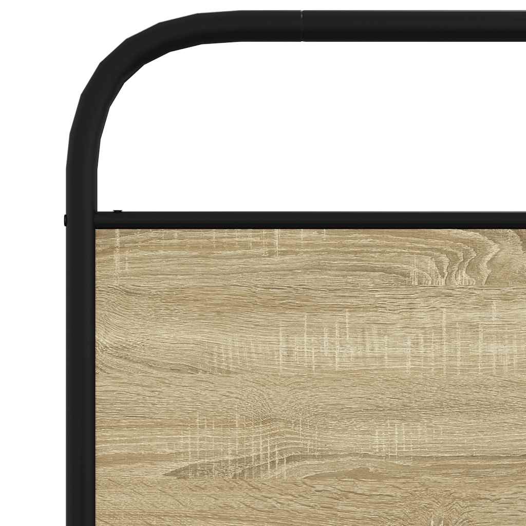 vidaXL Bed Frame Without Mattress 107x203 cm Sonoma Oak Engineered Wood