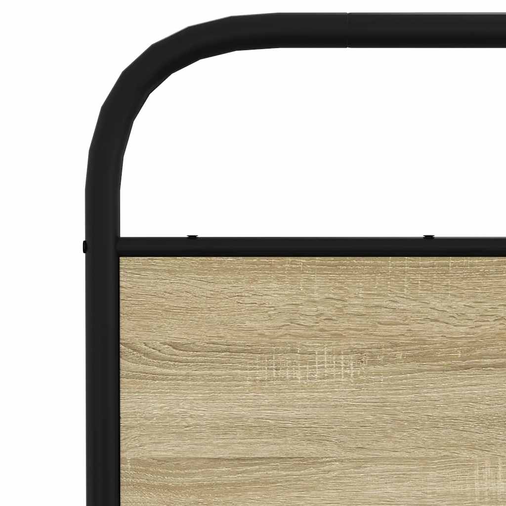 vidaXL Bed Frame Without Mattress 120x190 cm Small Double Sonoma Oak Engineered Wood