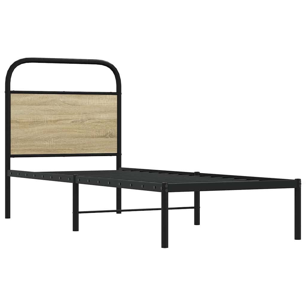 vidaXL Replace Headboard Sonoma Oak 75 cm Steel and Engineered Wood