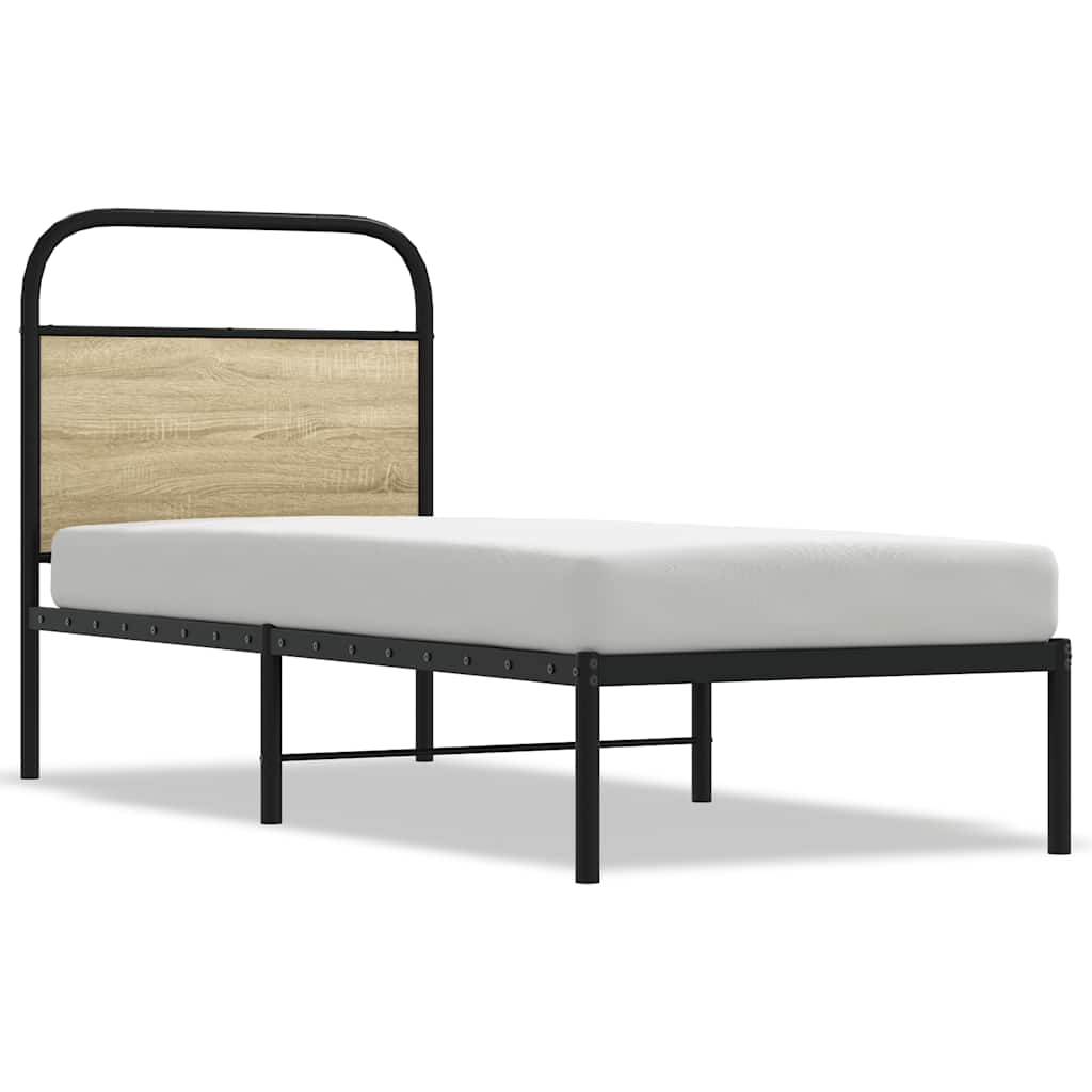vidaXL Replace Headboard Sonoma Oak 75 cm Steel and Engineered Wood