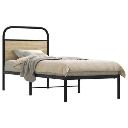 vidaXL Replace Headboard Sonoma Oak 75 cm Steel and Engineered Wood