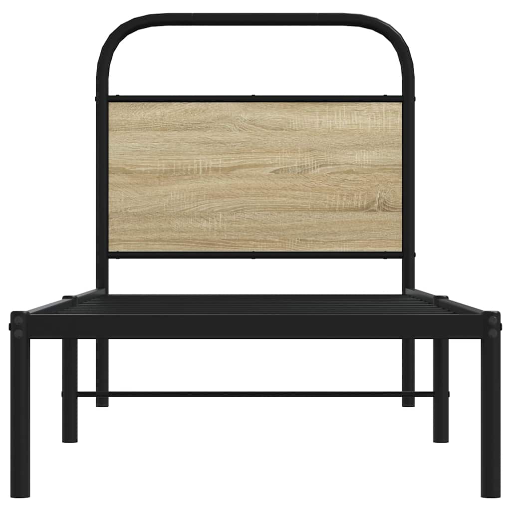 vidaXL Replace Headboard Sonoma Oak 75 cm Steel and Engineered Wood
