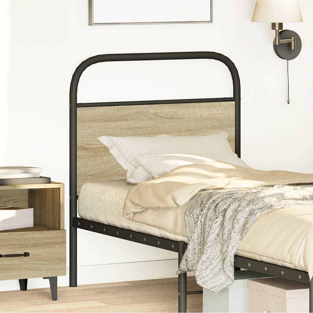 vidaXL Replace Headboard Sonoma Oak 80 cm Steel and Engineered Wood