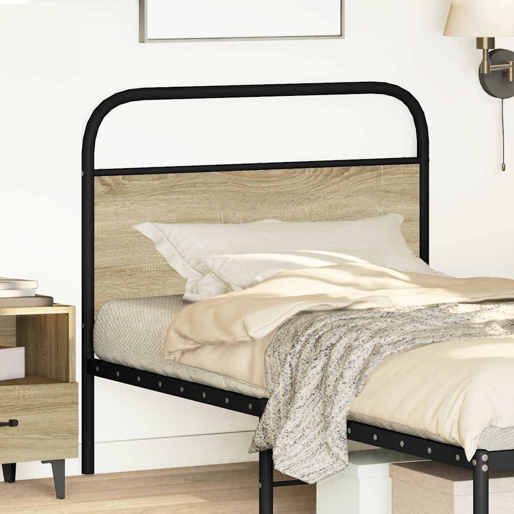 vidaXL Replace Headboard Sonoma Oak 90 cm Steel and Engineered Wood