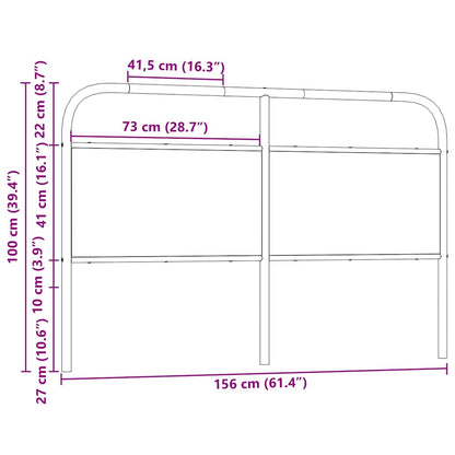 vidaXL Replace Headboard Sonoma Oak 150 cm Steel and Engineered Wood
