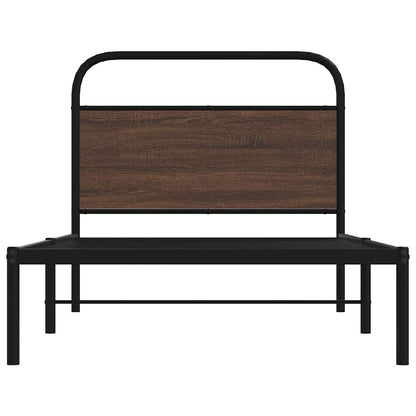 vidaXL Bed Frame Without Mattress 100x200 cm Brown Oak Engineered Wood