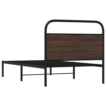 vidaXL Bed Frame Without Mattress 100x200 cm Brown Oak Engineered Wood