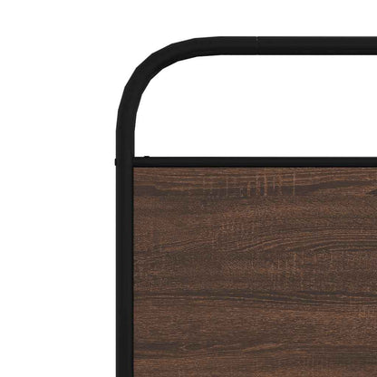 vidaXL Bed Frame Without Mattress 100x200 cm Brown Oak Engineered Wood