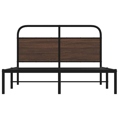 vidaXL Bed Frame Without Mattress 120x190 cm Small Double Brown Oak Engineered Wood