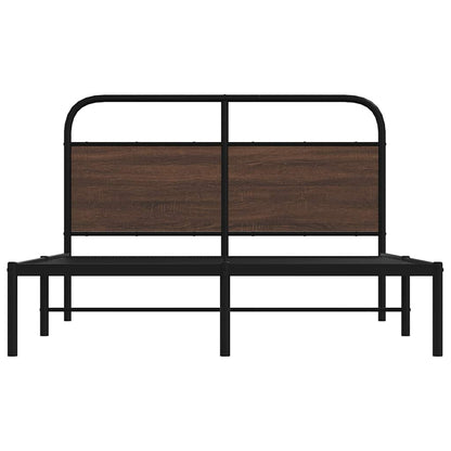 vidaXL Bed Frame Without Mattress 120x200 cm Brown Oak Engineered Wood