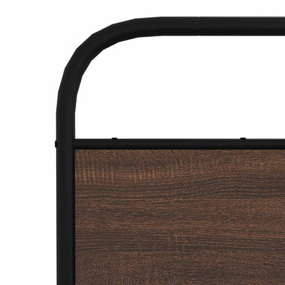 vidaXL Bed Frame Without Mattress 120x200 cm Brown Oak Engineered Wood