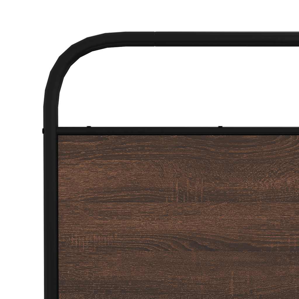 vidaXL Bed Frame Without Mattress 150x200 cm King Size Brown Oak Engineered Wood