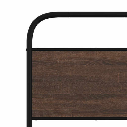 vidaXL Bed Frame Without Mattress 75x190 cm Small Single Brown Oak Engineered Wood