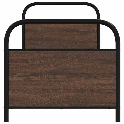 vidaXL Bed Frame Without Mattress 80x200 cm Brown Oak Engineered Wood