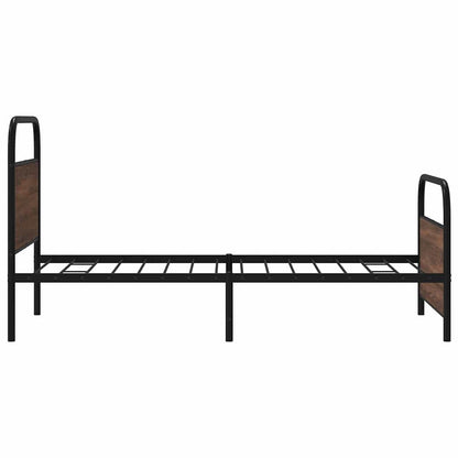 vidaXL Bed Frame Without Mattress 90x190 cm Single Brown Oak Engineered Wood