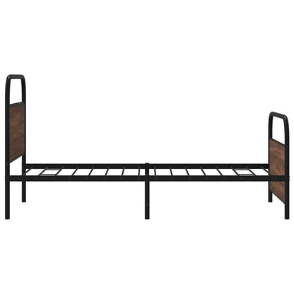 vidaXL Bed Frame Without Mattress 100x200 cm Brown Oak Engineered Wood