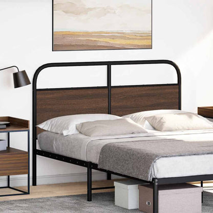 vidaXL Replace Headboard Brown Oak 135 cm Steel and Engineered Wood