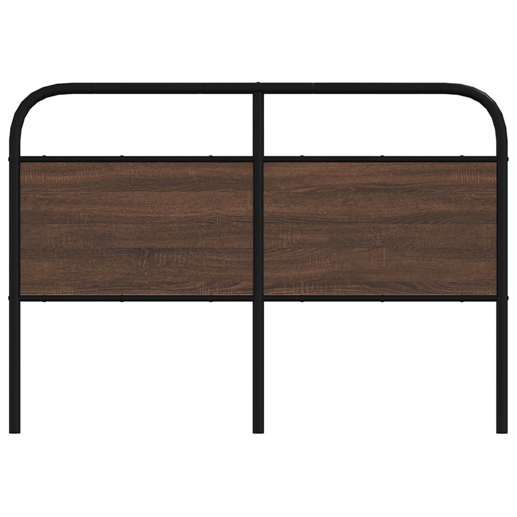 vidaXL Replace Headboard Brown Oak 135 cm Steel and Engineered Wood