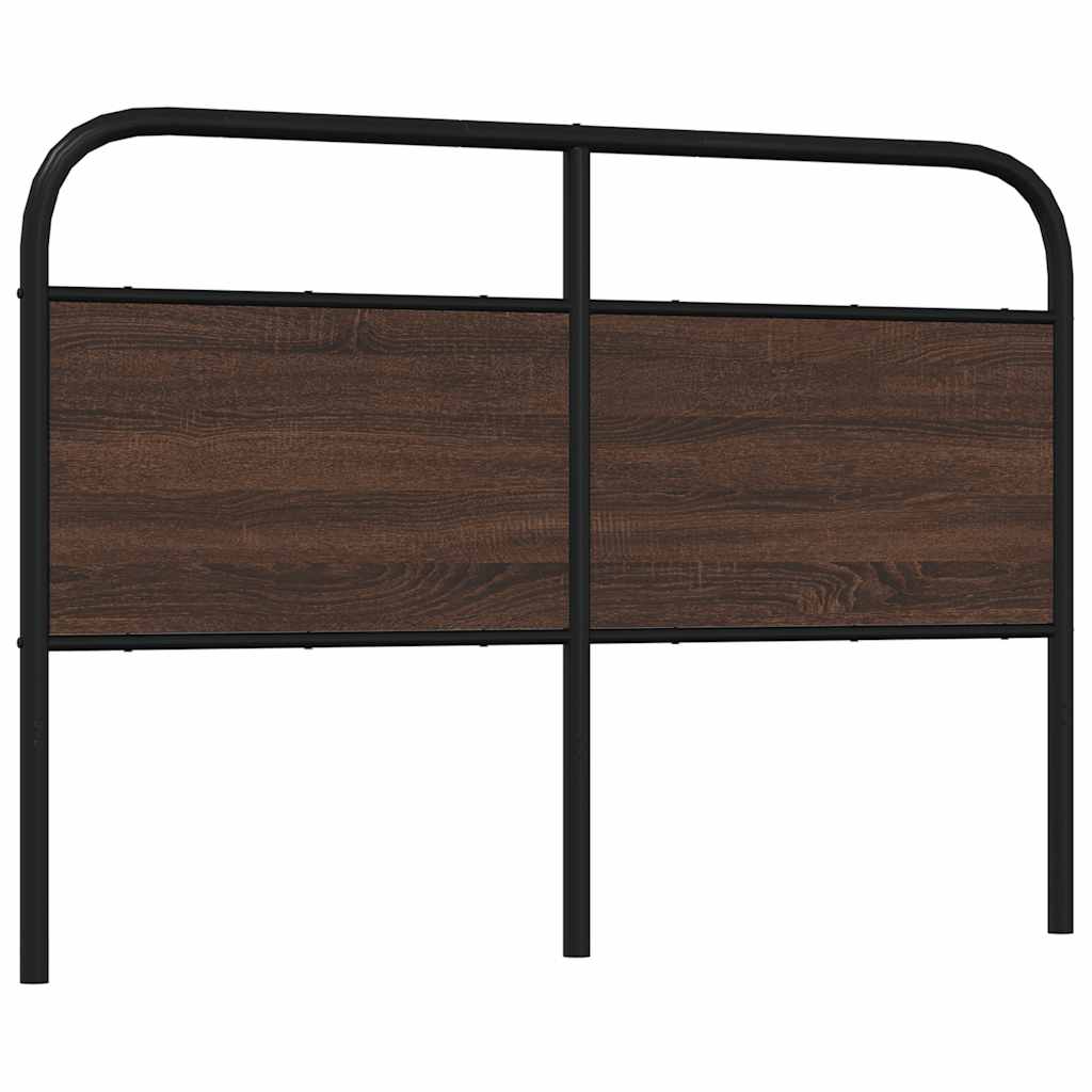 vidaXL Replace Headboard Brown Oak 135 cm Steel and Engineered Wood