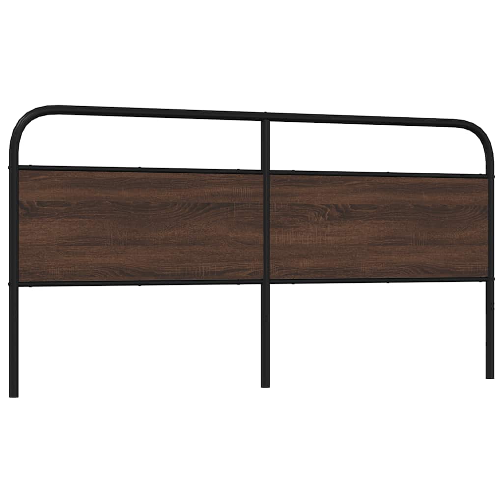 vidaXL Replace Headboard Brown Oak 180 cm Steel and Engineered Wood