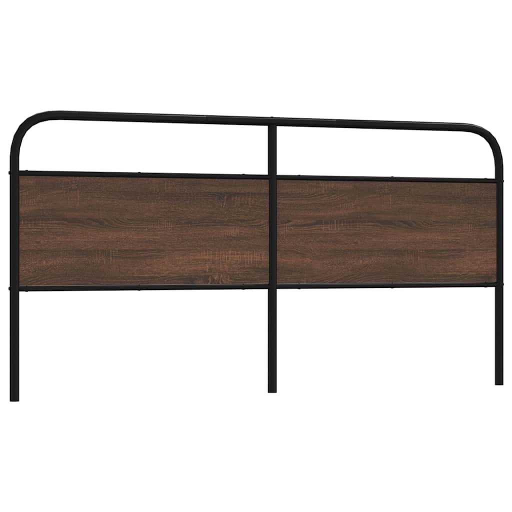 vidaXL Replace Headboard Brown Oak 190 cm Steel and Engineered Wood