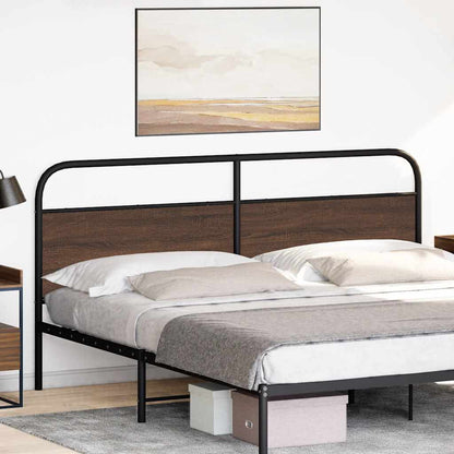 vidaXL Replace Headboard Brown Oak 190 cm Steel and Engineered Wood