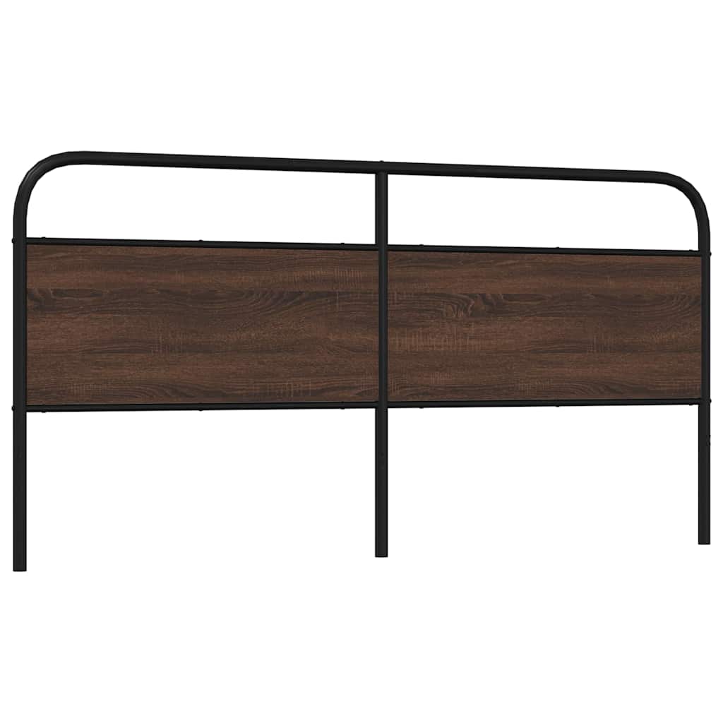 vidaXL Replace Headboard Brown Oak 190 cm Steel and Engineered Wood