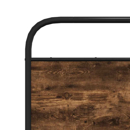 vidaXL Bed Frame Without Mattress 107x203 cm Smoked Oak Engineered Wood