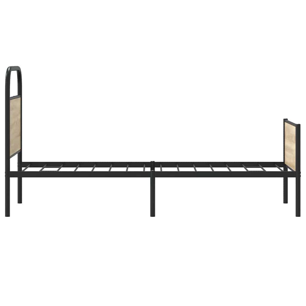 vidaXL Bed Frame without Mattress 75x190 cm Sonoma Oak Engineered Wood