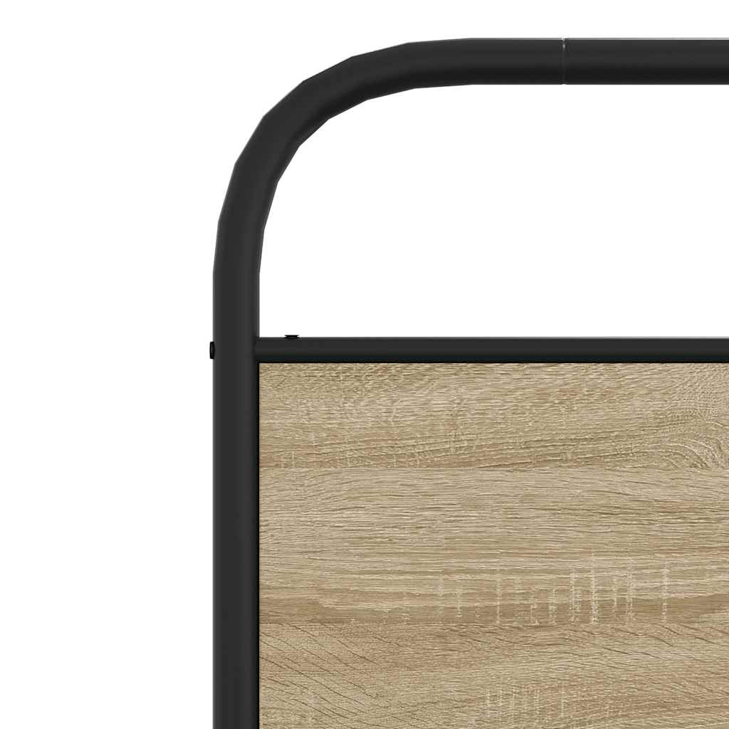 vidaXL Bed Frame without Mattress 75x190 cm Sonoma Oak Engineered Wood