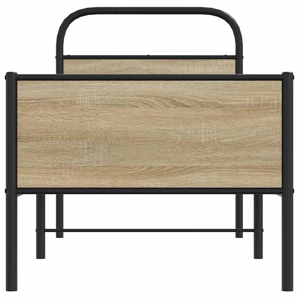 vidaXL Bed Frame without Mattress 80x200 cm Sonoma Oak Engineered Wood